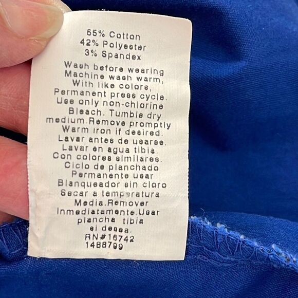 Bio Bring it On Medical Scrub Top. Size XL Royal Blue - Picture 6 of 8